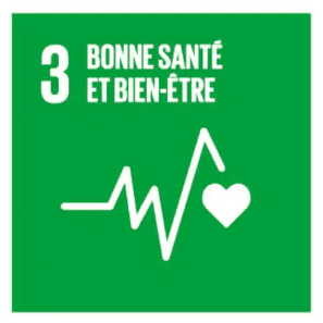 Icône ODD 3 : Bonne santé et bien-être.