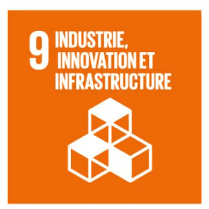 Logo ODD 9 : Industrie, innovation et infrastructure.