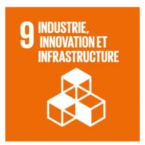 tuile_01_02 Logo ODD 9 : Industrie, innovation et infrastructure.