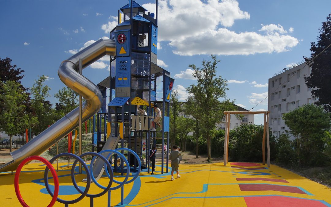 Une aire de jeux monumentale et arborée pour le parc Marcel Paul de Limay